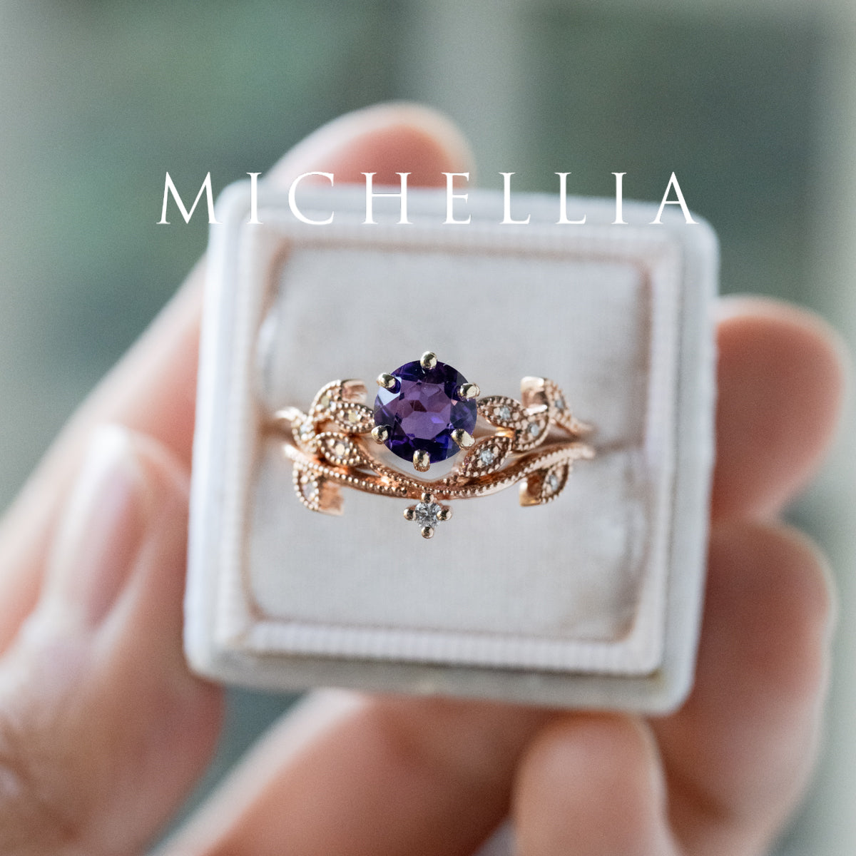 [Hazel] Climbing Vine Leaf Wedding Band