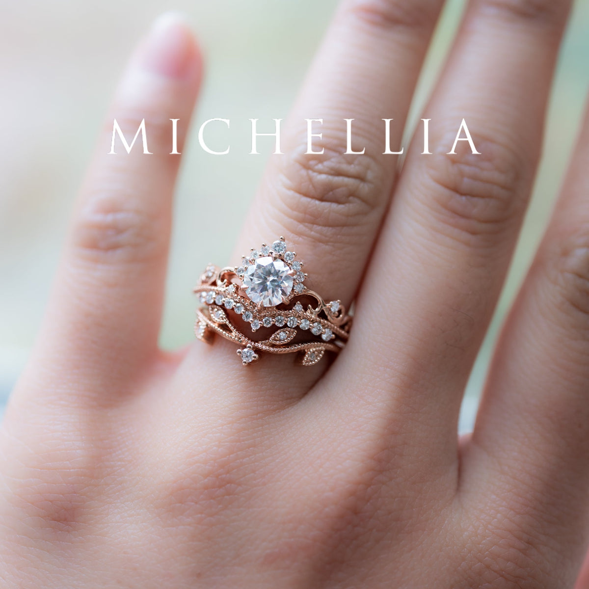 [Hazel] Climbing Vine Leaf Wedding Band