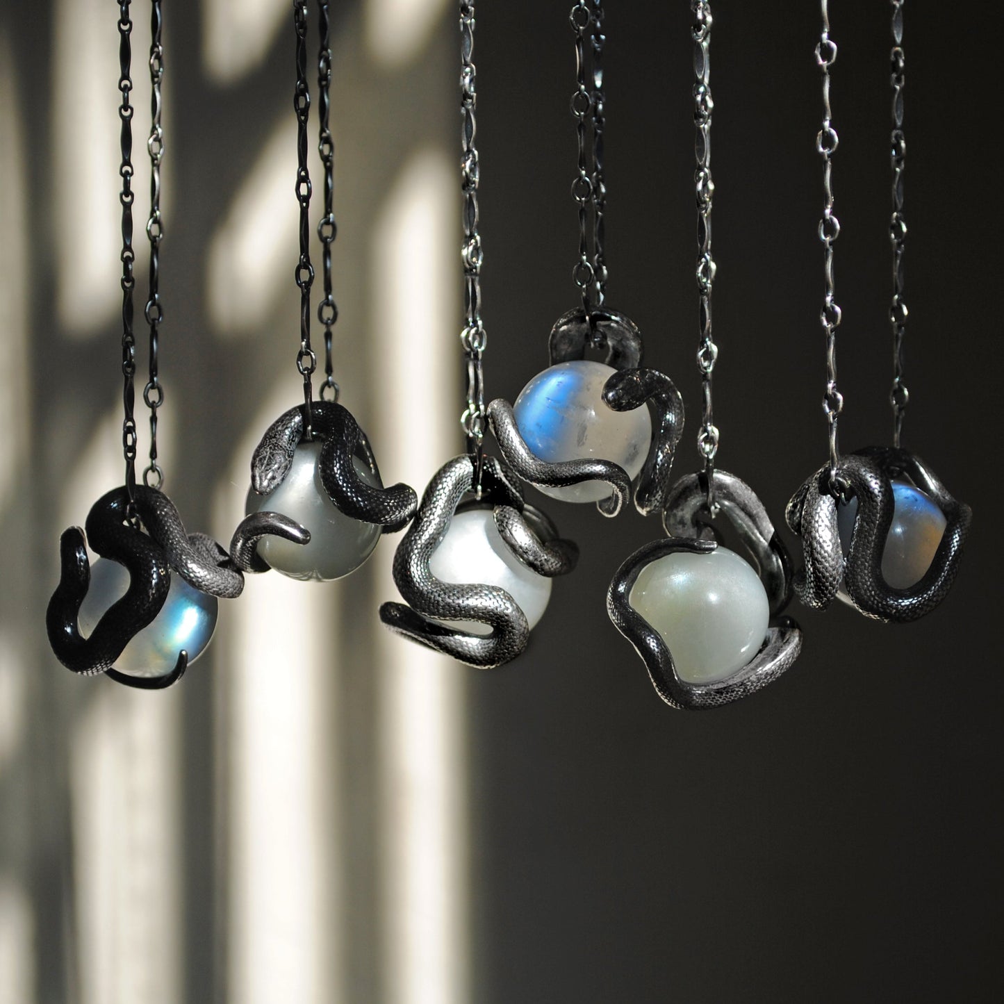 Snake Guardian - White Moonstone