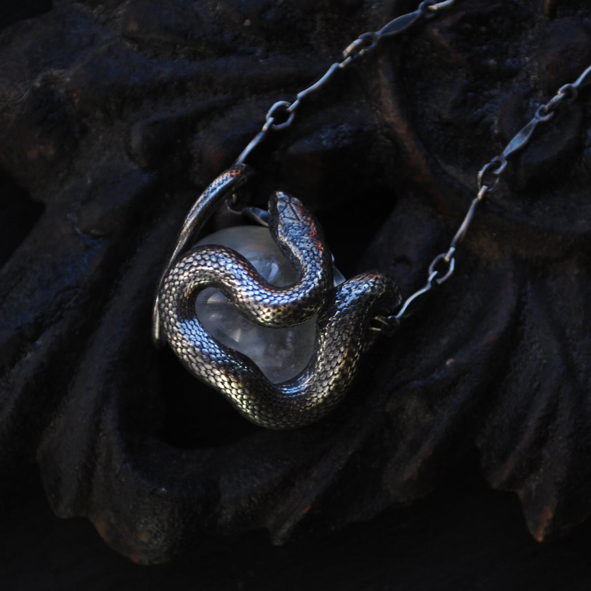 Snake Guardian - Blue Moonstone