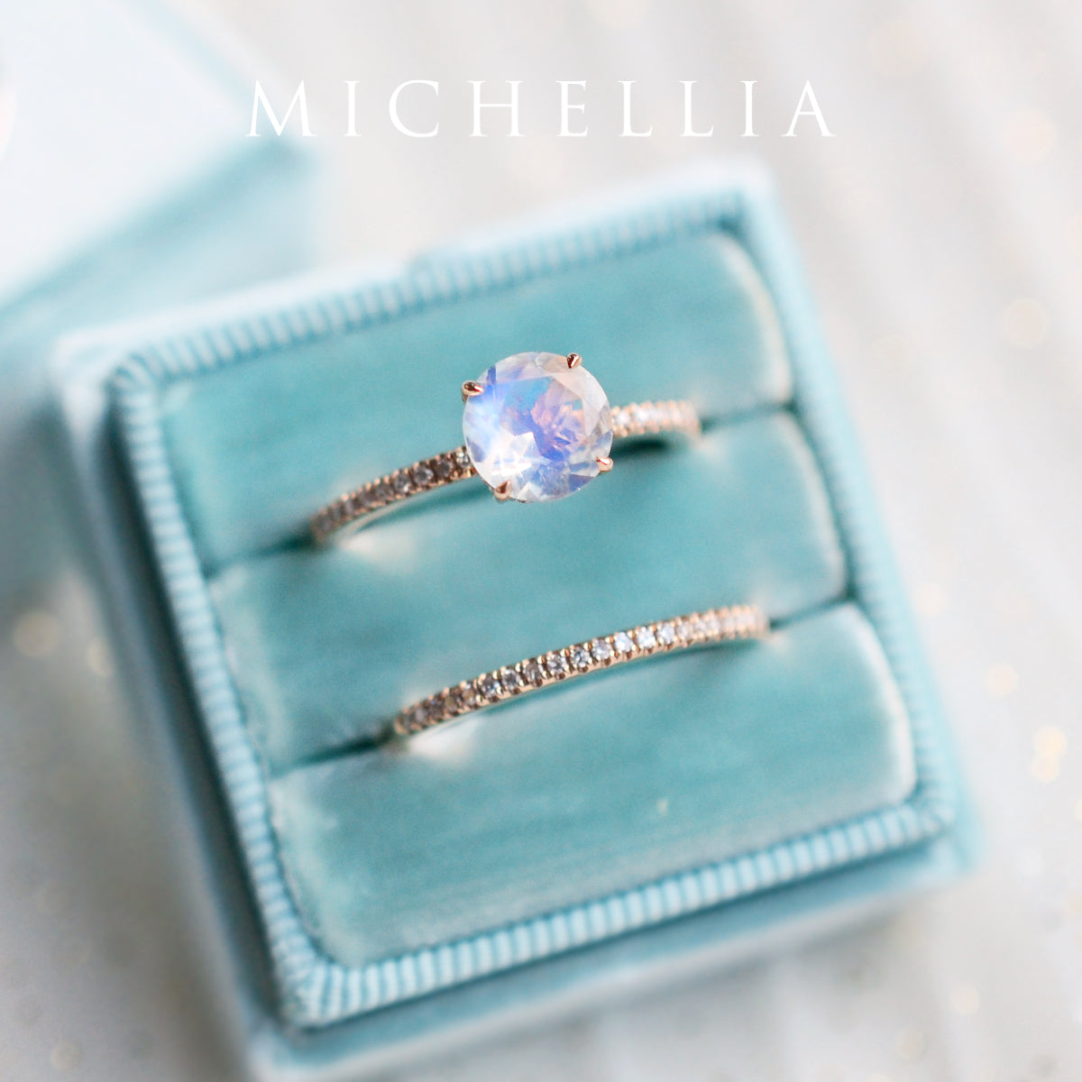 [Celia] Modern Classic Solitaire Ring in Moonstone