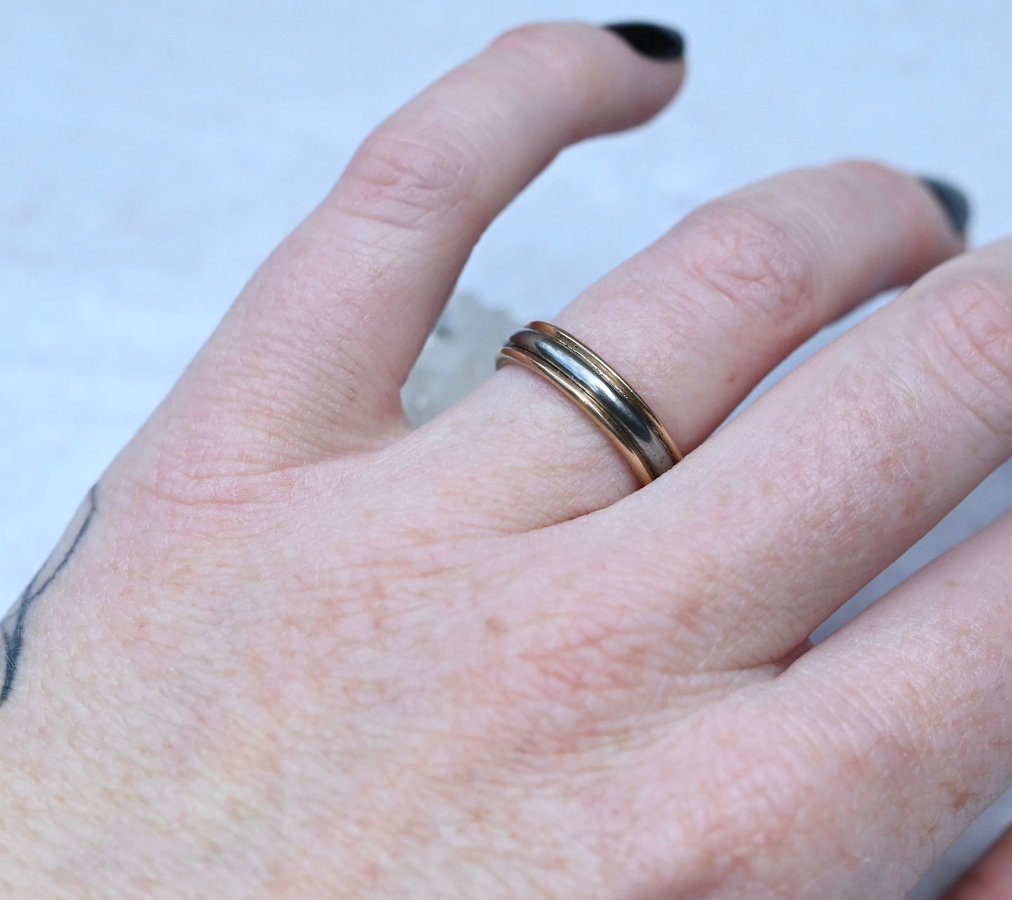 High Polish Meteorite & 14k Gold Ring - Made To Order
