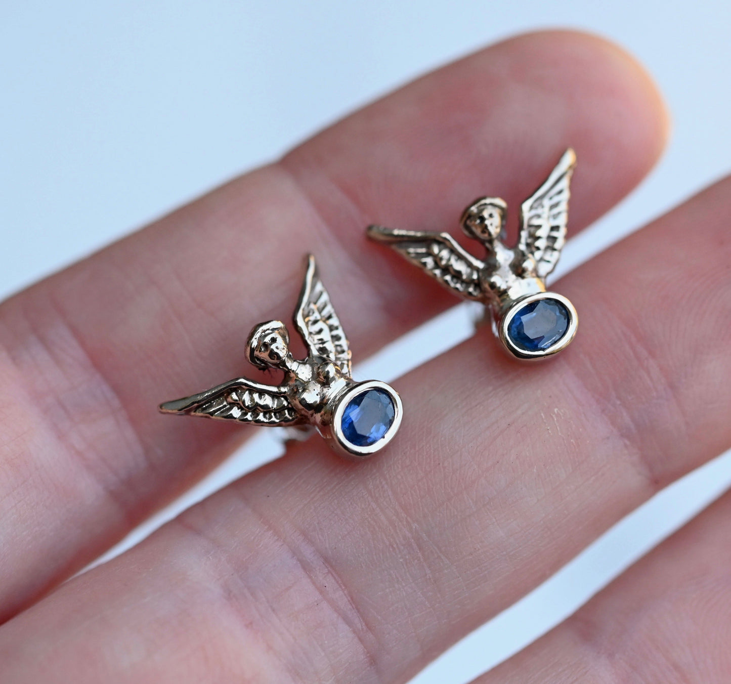14k Gold Harpy Studs Setting- Made to Order