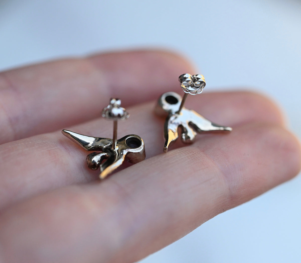 14k Gold Harpy Studs Setting- Made to Order