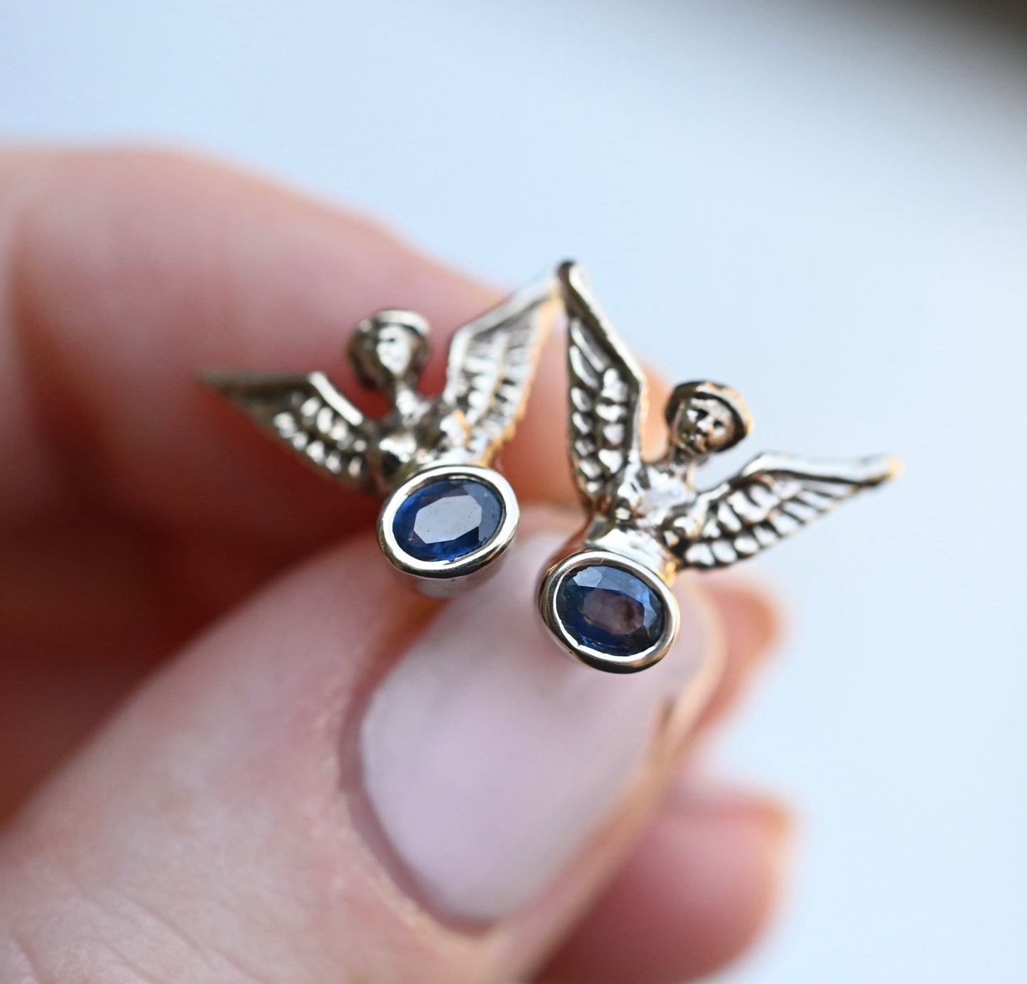 14k Gold Harpy Studs Setting- Made to Order
