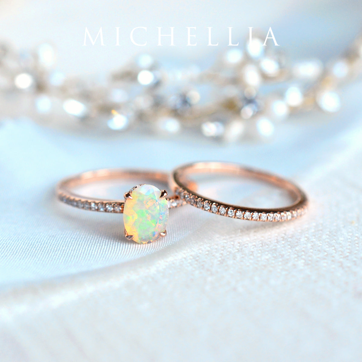 [Elaine] Modern Classic Oval Solitaire Ring in Natural Australian Opal