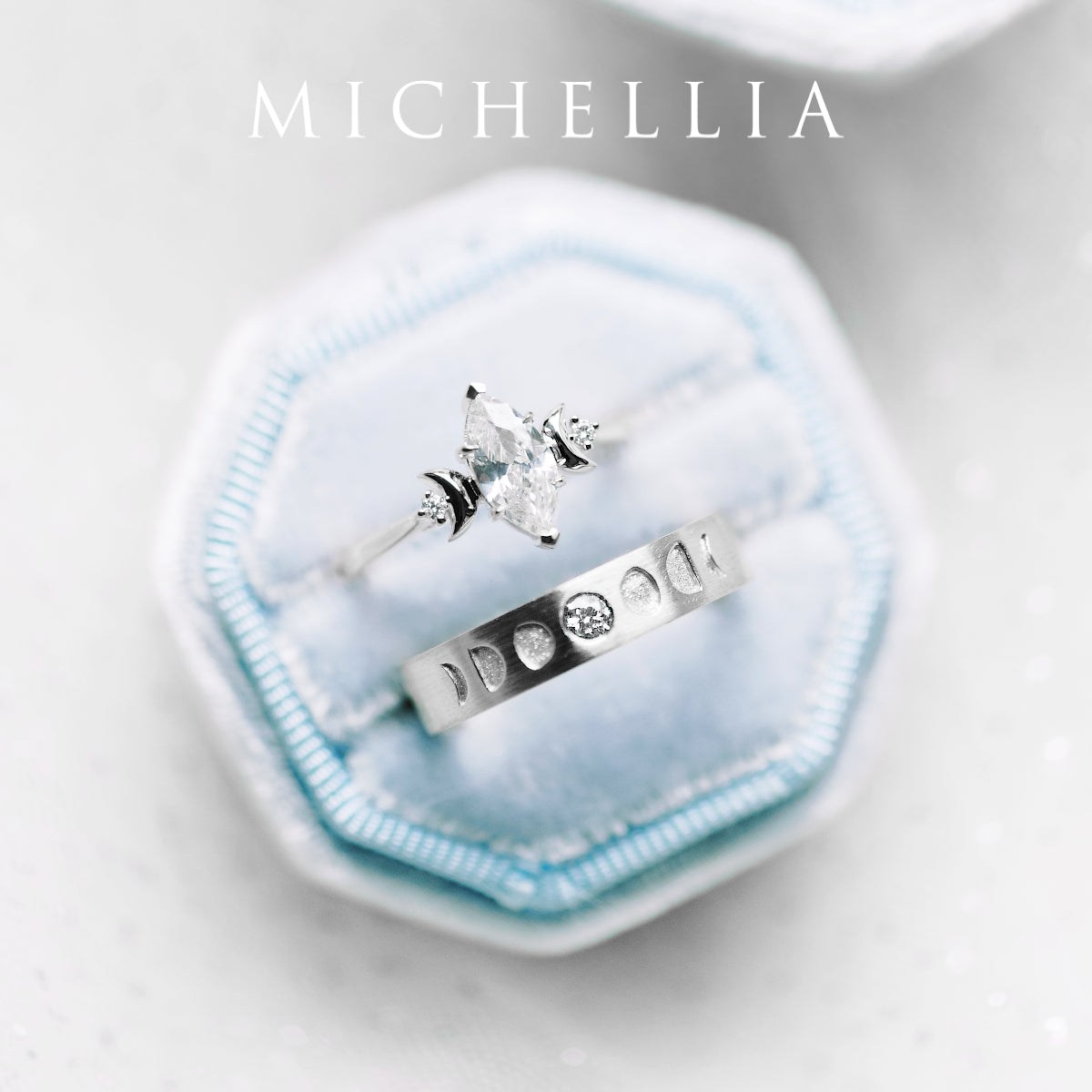 [Cressida] Moon Goddess Marquise Cut Ring in Moonstone
