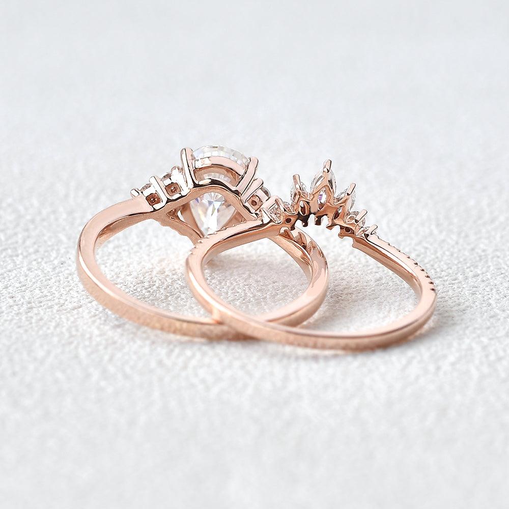 Pear Cut Moissanite Ring Classic Luxury Wedding Ring - Marjorie