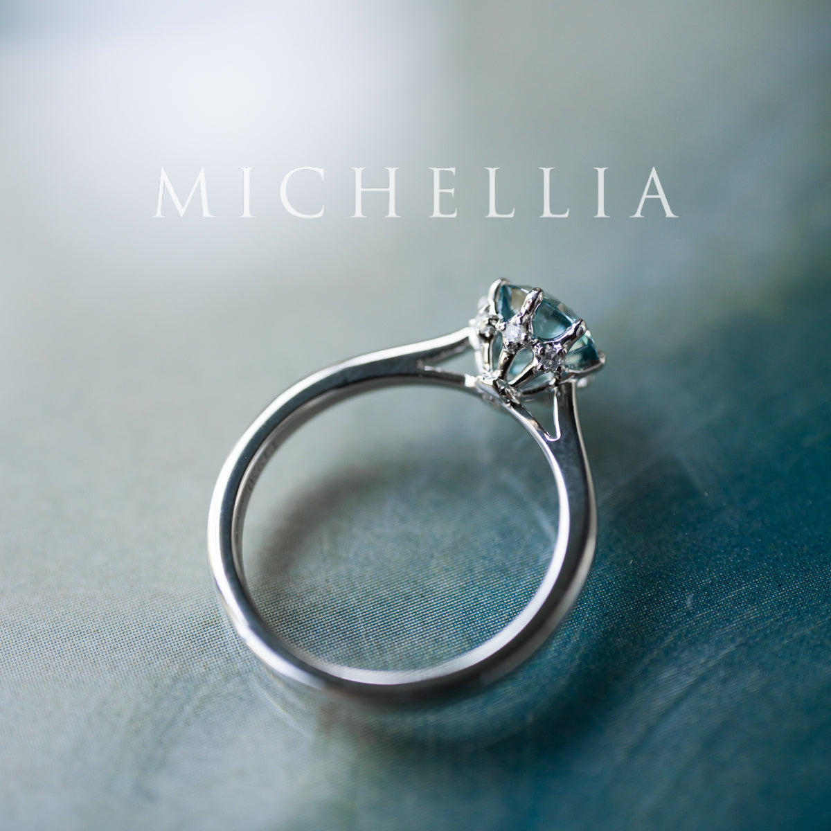 [Victoria] IGI Certified 1.29ct Mermaid Teal Blue Diamond Solitaire Engagement Ring, Platinum, One-of-A-Kind & Ready-to-Ship