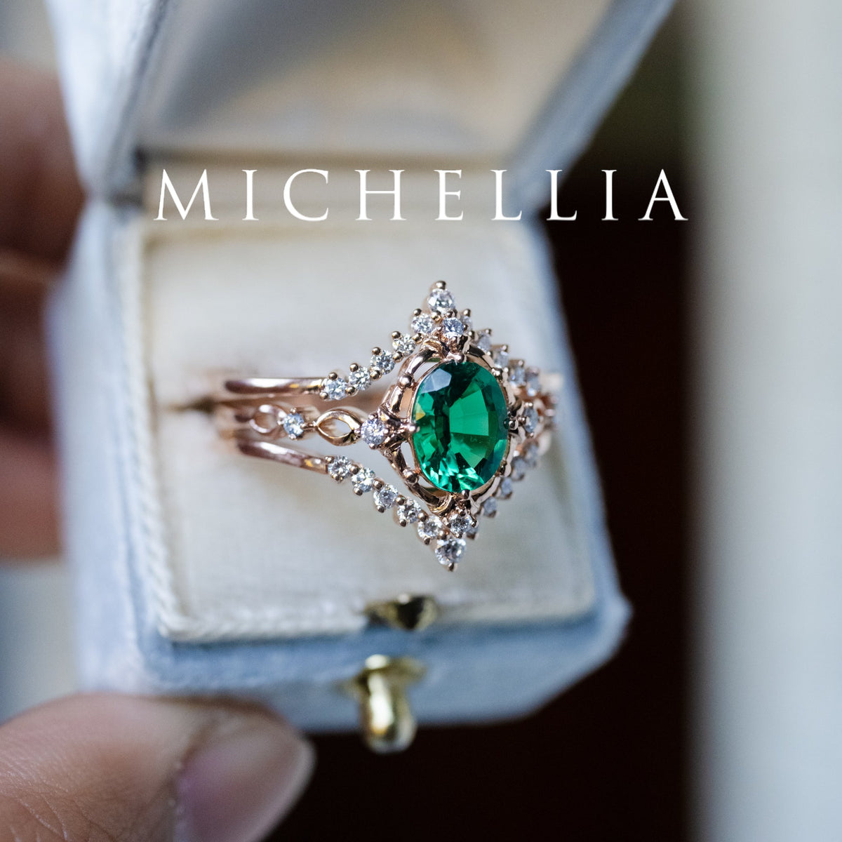 [Anastasia] Victorian Heirloom Oval Cut Engagement Ring in Diamond / Moissanite