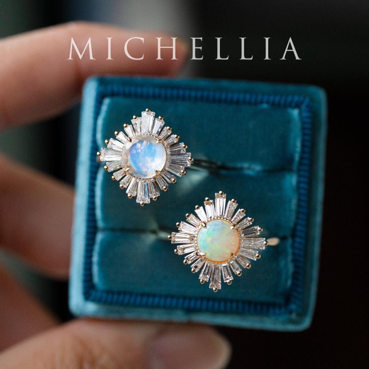 [Artemis] Vintage Deco Goddess Ring in Australian Opal