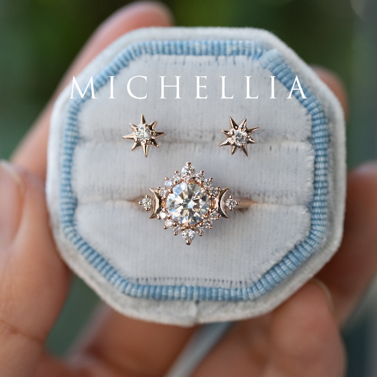 [Divina] Diamond Wandering Star Solid Gold Earrings