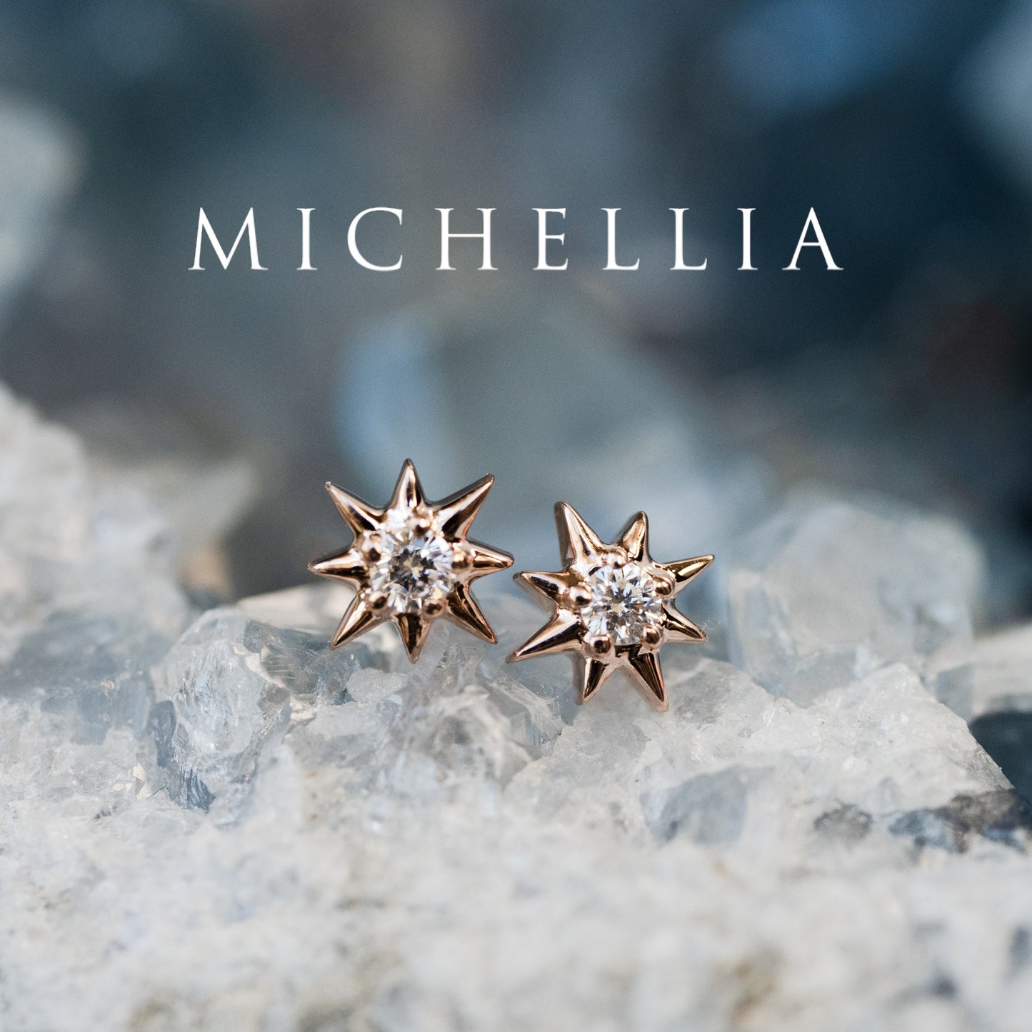 [Divina] Diamond Wandering Star Solid Gold Earrings