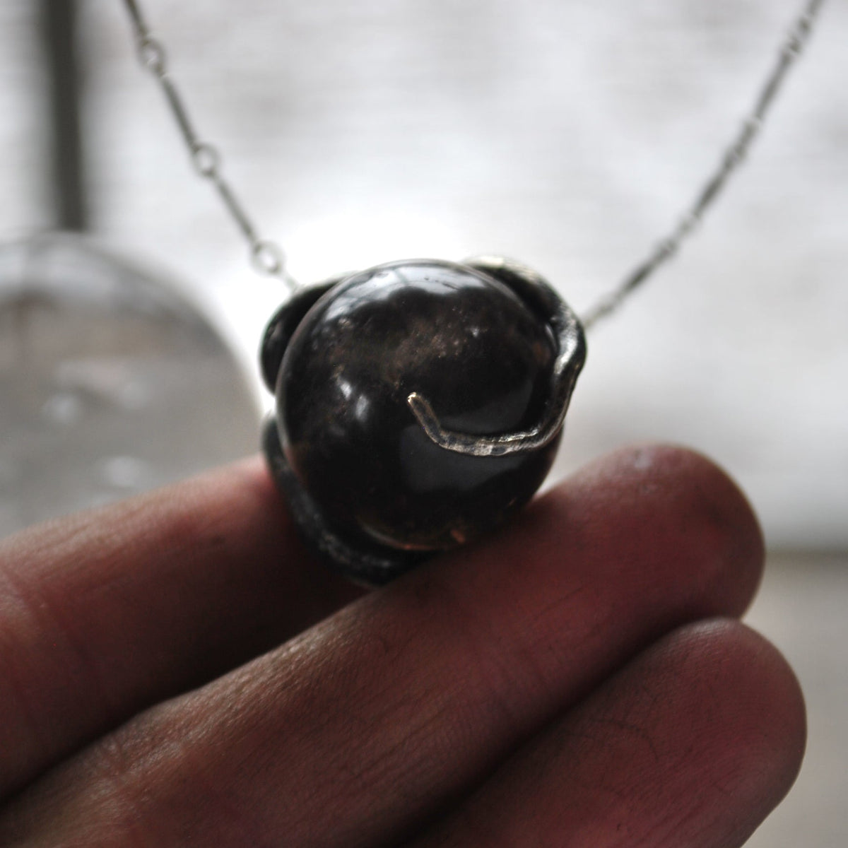 Snake Guardian - Smoky Quartz with Rainbows