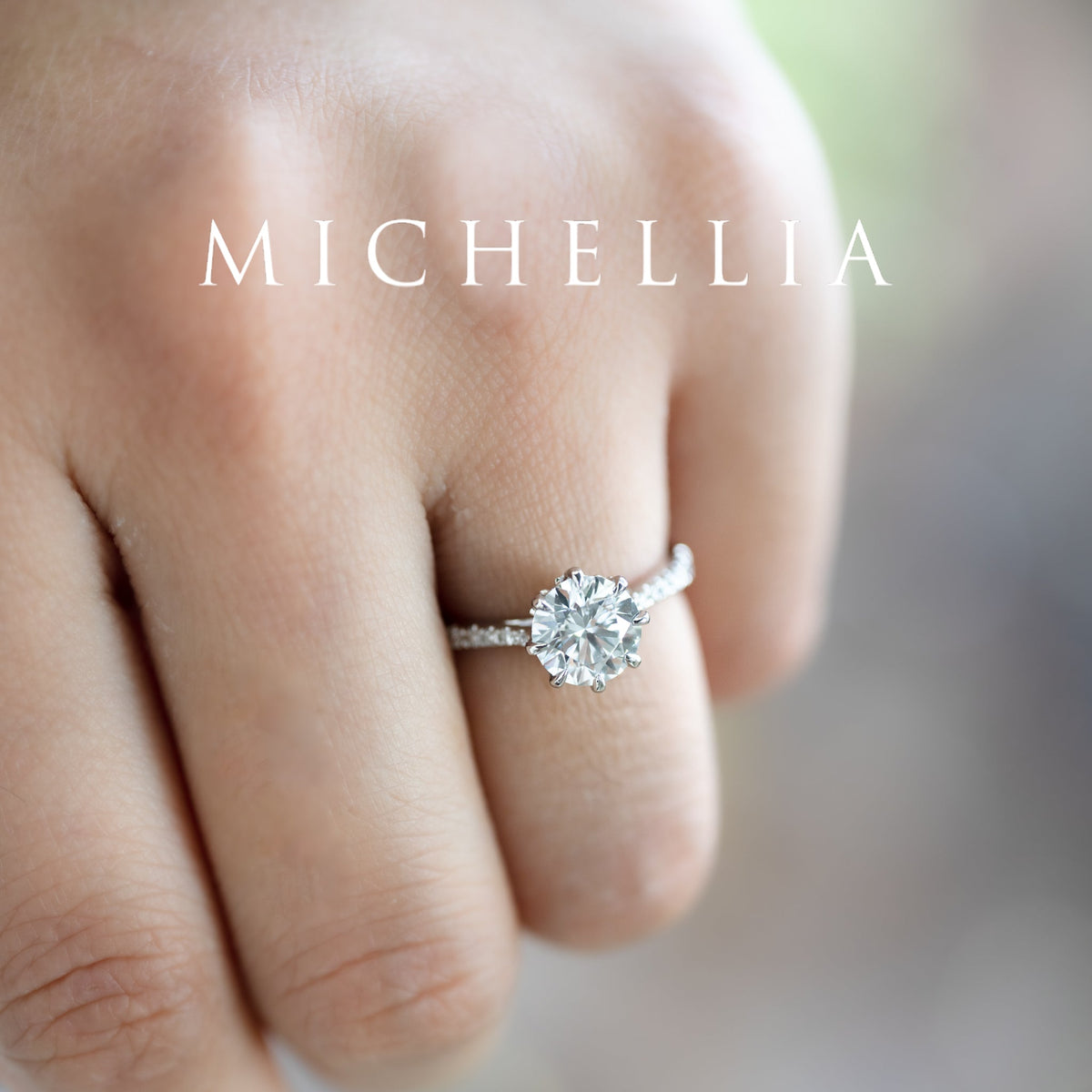 [Victoria] Classic Crown Solitaire Engagement Ring with 1.25ct Diamond with Eternity Pave Shank, Platinum, Ready-to-Ship & One-of-A-Kind