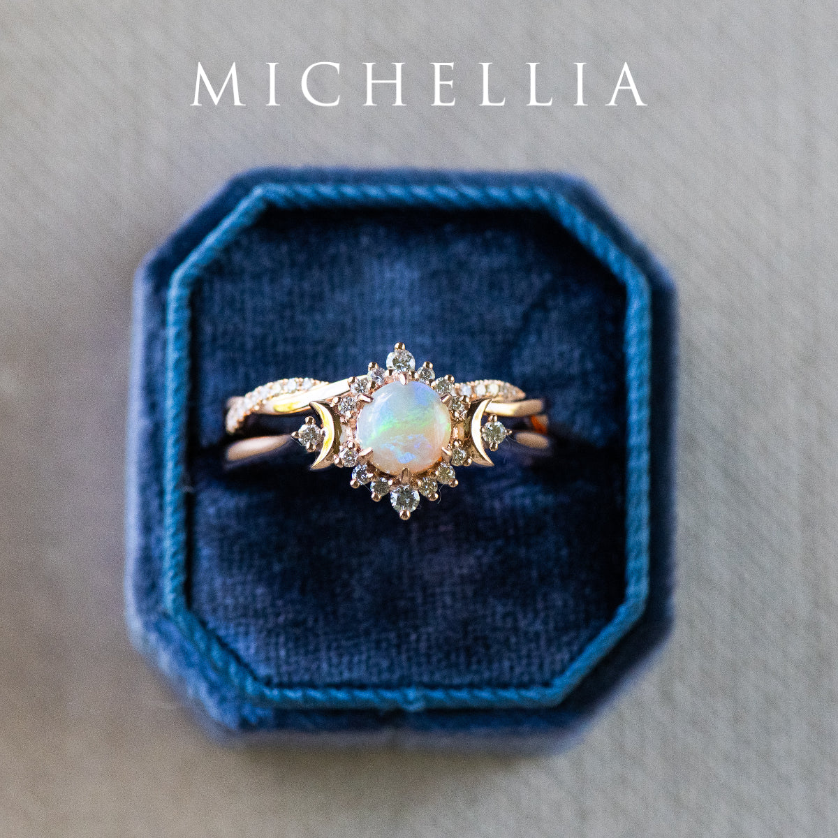 [Selene] Moon Goddess Ring in Lab Alexandrite
