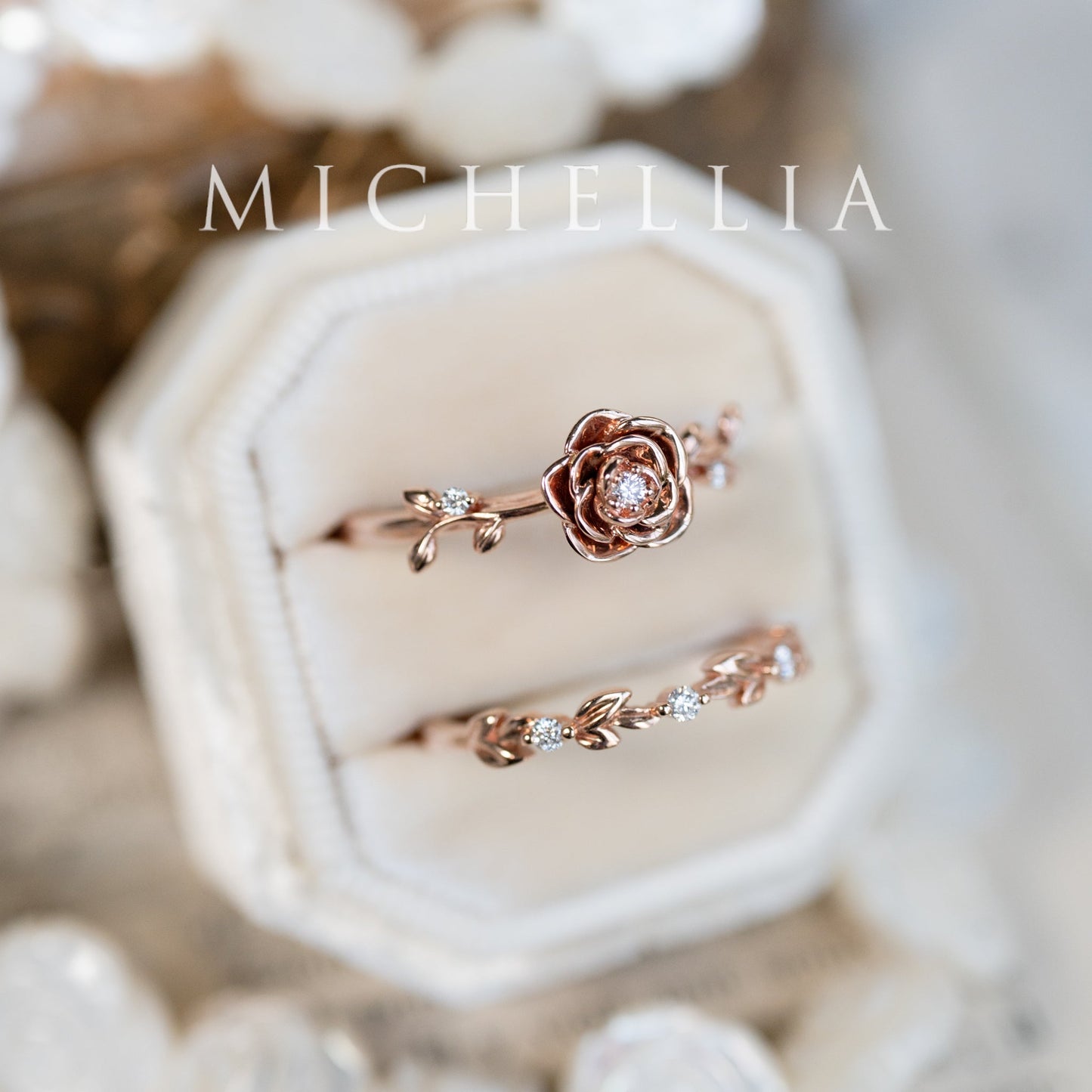 [Briar] The Petite Parisian Garden Vine Wedding Band in Natural Diamond