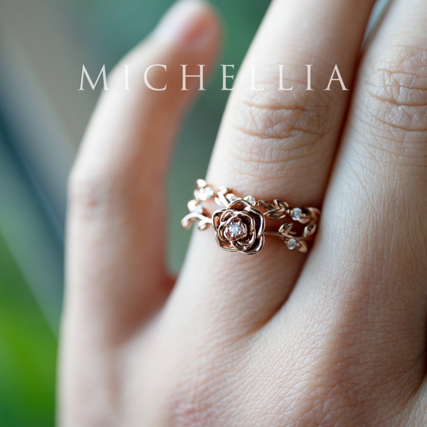[Roselyn] The Petite Parisian Rose Natural Diamond Ring, Limited Edition