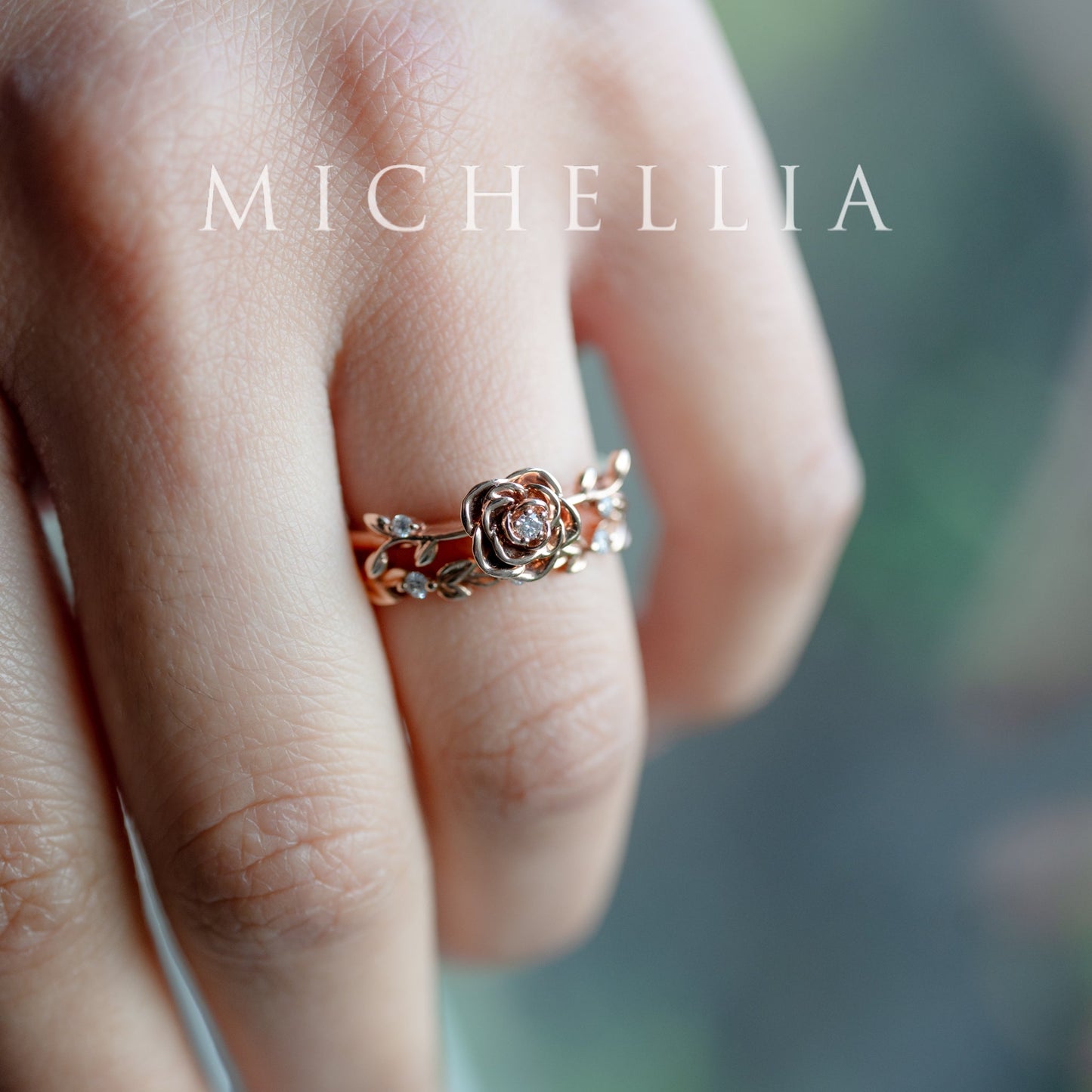 [Roselyn] The Petite Parisian Rose Natural Diamond Ring, Limited Edition