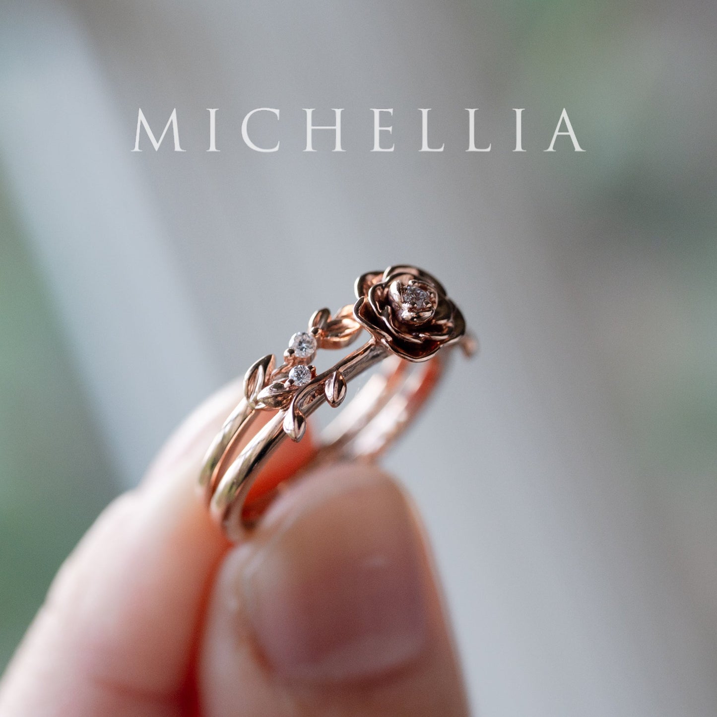 [Roselyn] The Petite Parisian Rose Natural Diamond Ring, Limited Edition