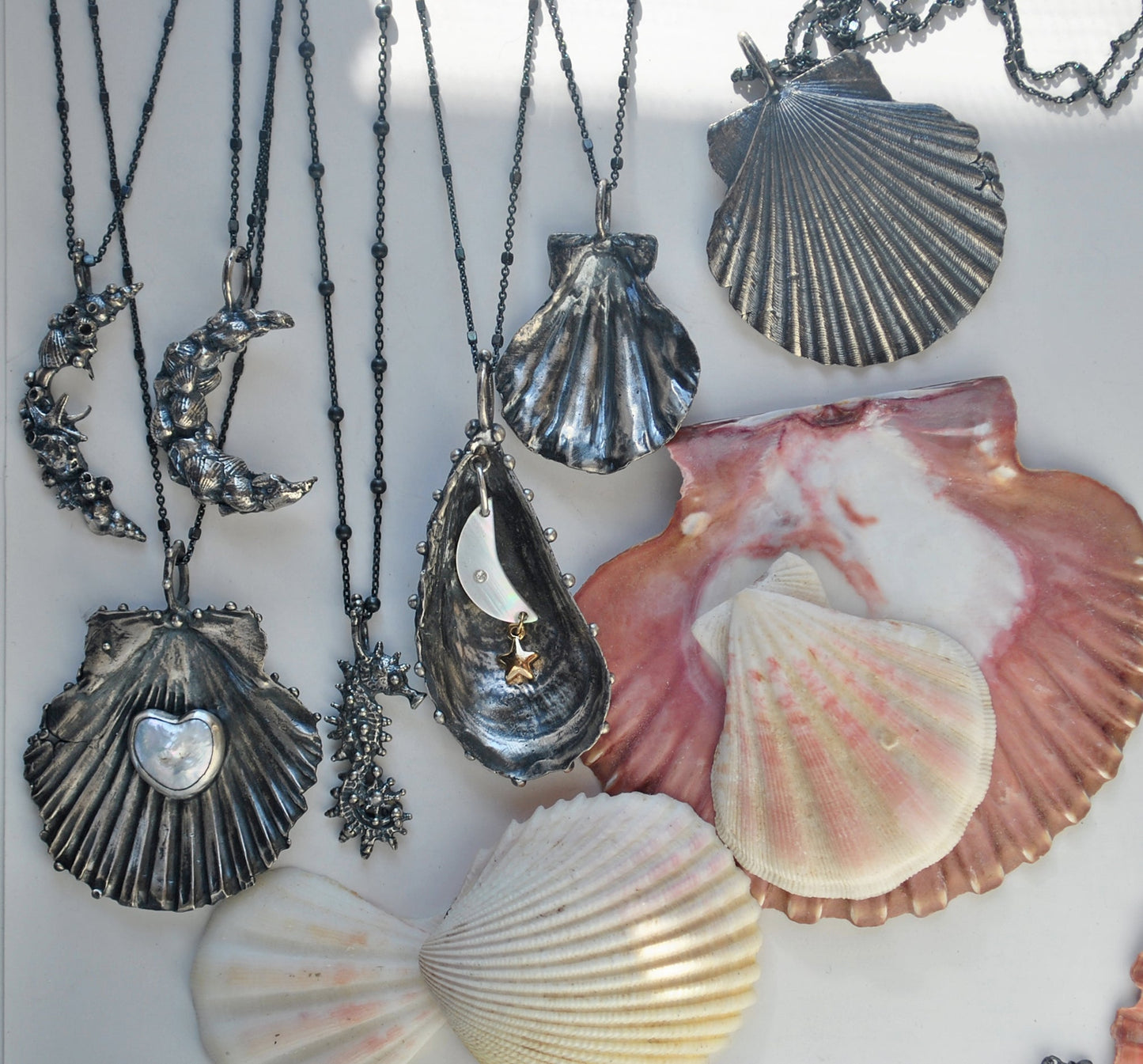 MA Mussel Shell - holding the moon, and a golden star