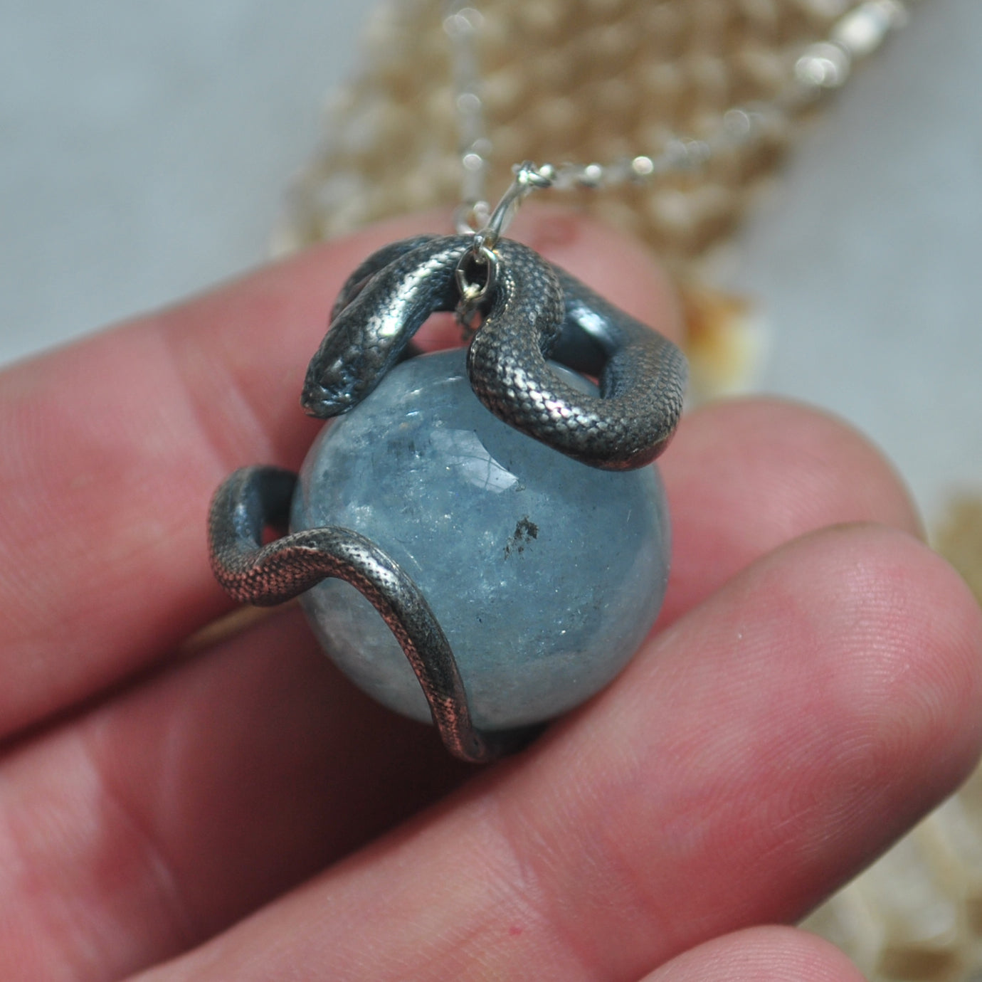 Snake Guardian - Aquamarine