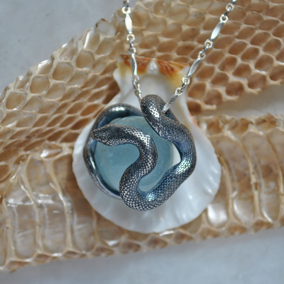 Snake Guardian - Aquamarine