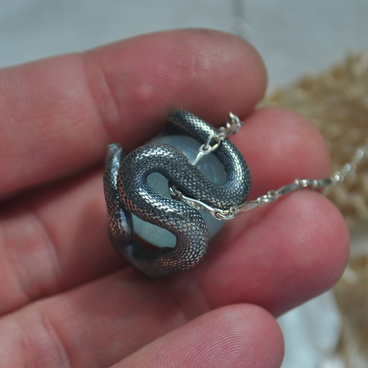 Snake Guardian - Aquamarine