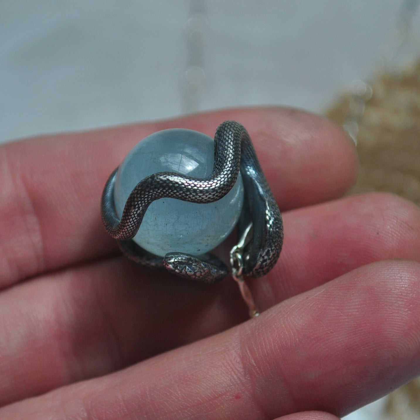 Snake Guardian - Aquamarine