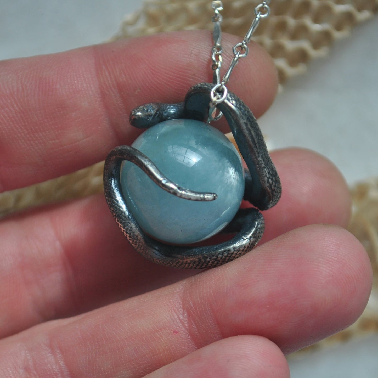 Snake Guardian - Aquamarine
