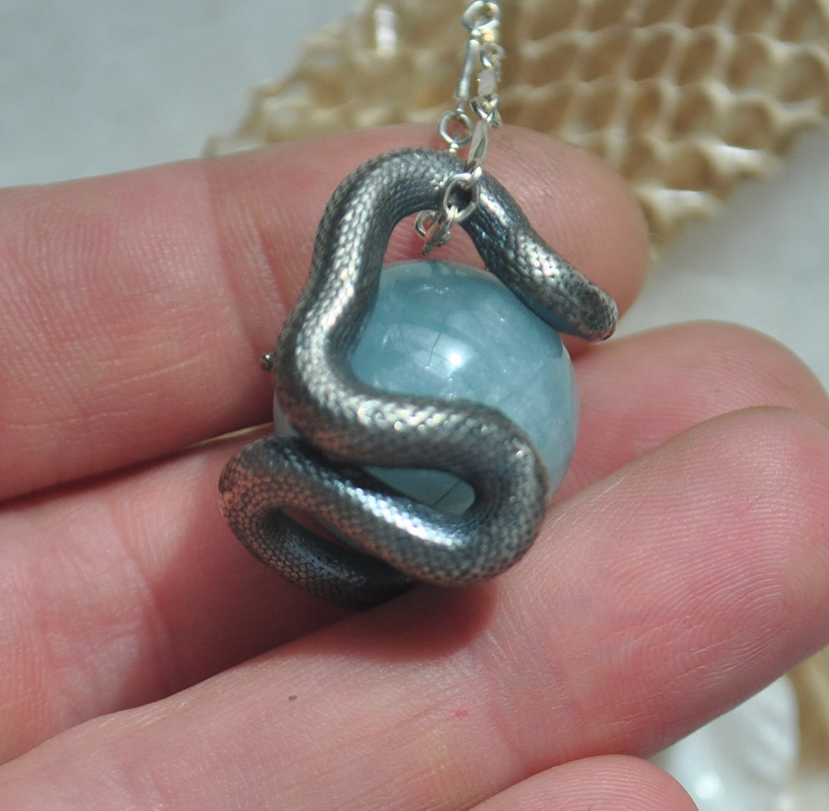 Snake Guardian - Aquamarine