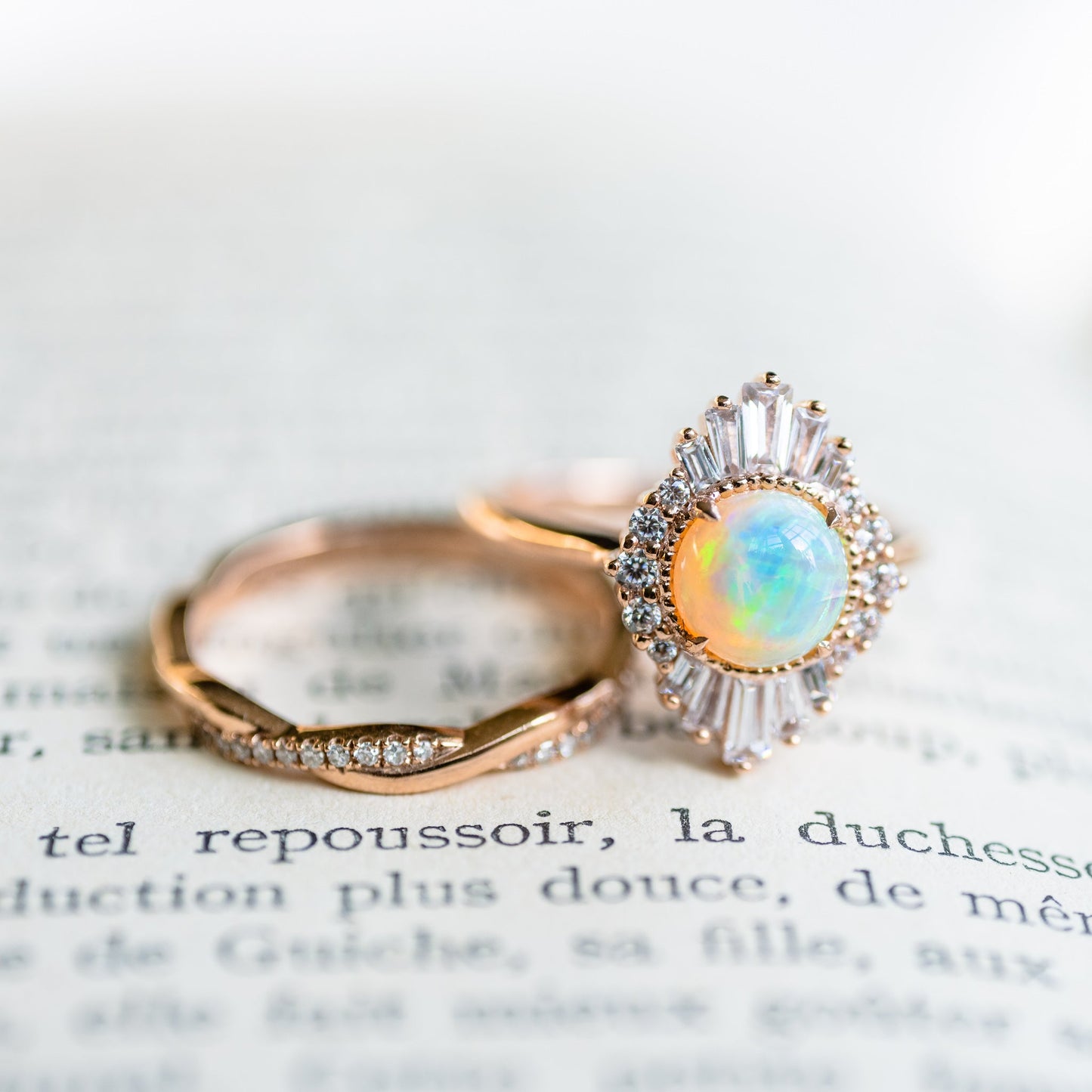 [Georgiana] Vintage Deco Duchess Ring in Australian Opal