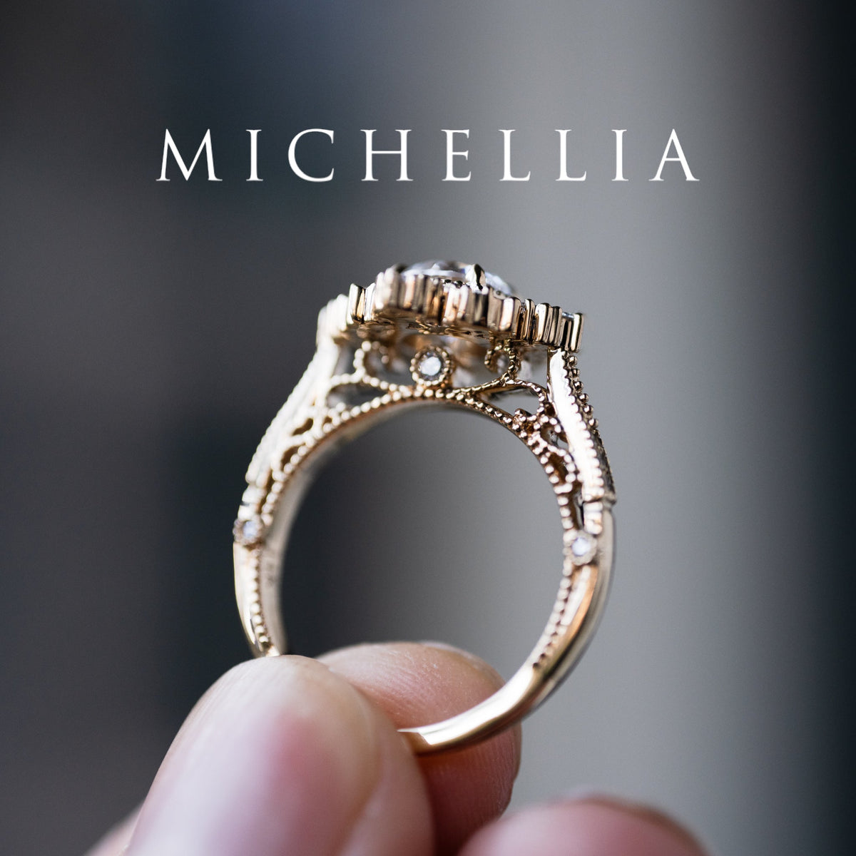[Henrietta] IGI Certified Diamond Belle Époque Vintage Engagement Ring, One of A Kind & Ready-to-Ship
