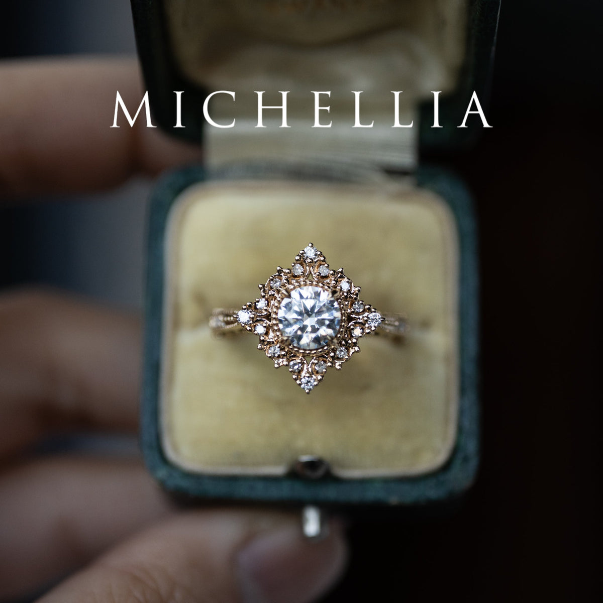 [Henrietta] IGI Certified Diamond Belle Époque Vintage Engagement Ring, One of A Kind & Ready-to-Ship
