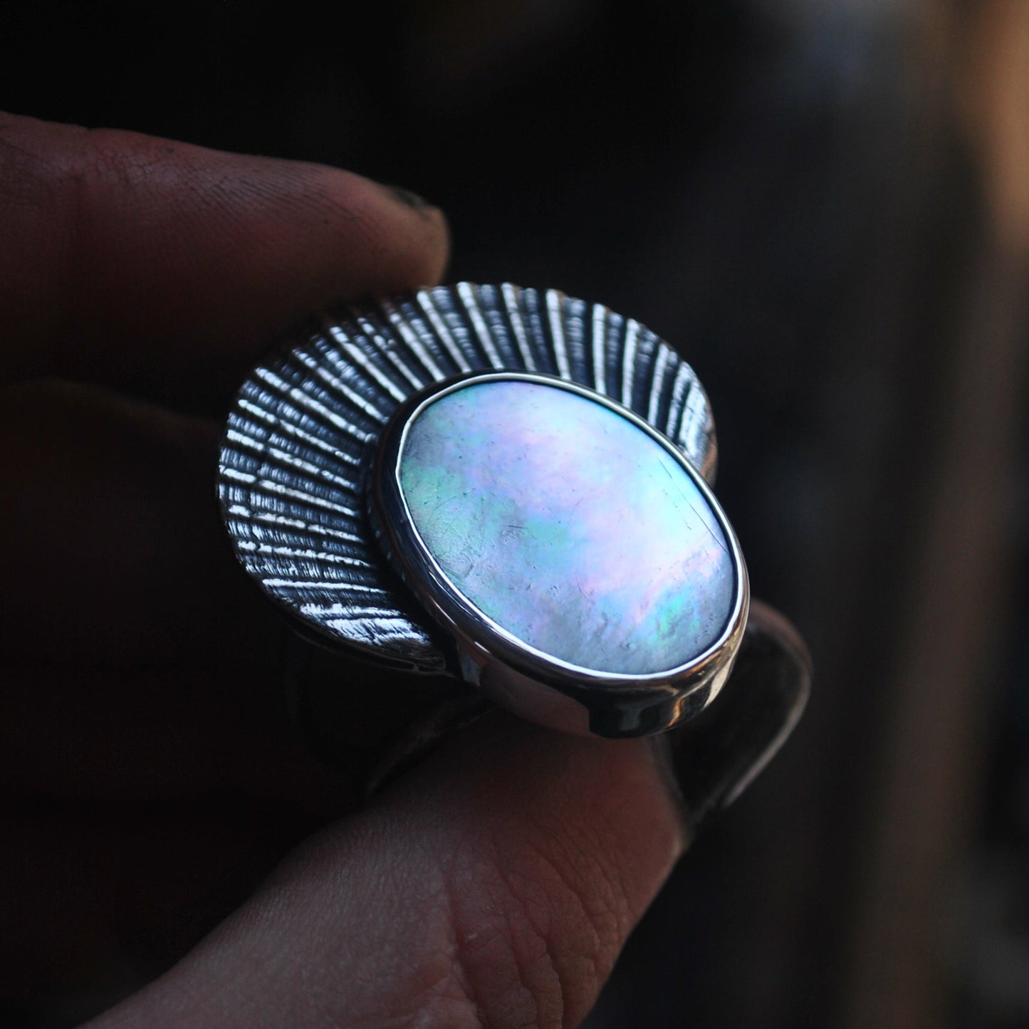 Size 12.75 - Crown of Shells - Rainbow Abalone
