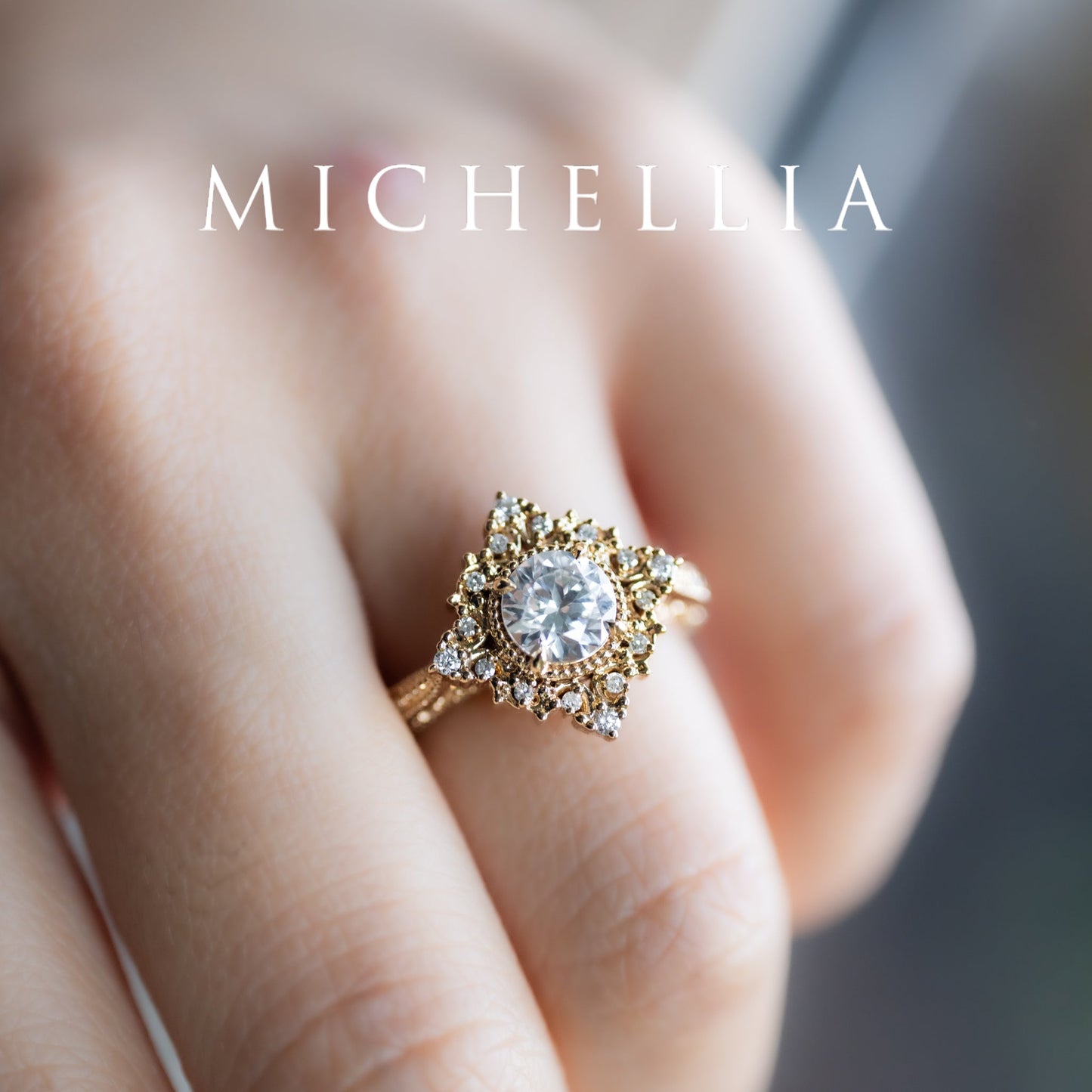 [Henrietta] IGI Certified Diamond Belle Époque Vintage Engagement Ring, One of A Kind & Ready-to-Ship