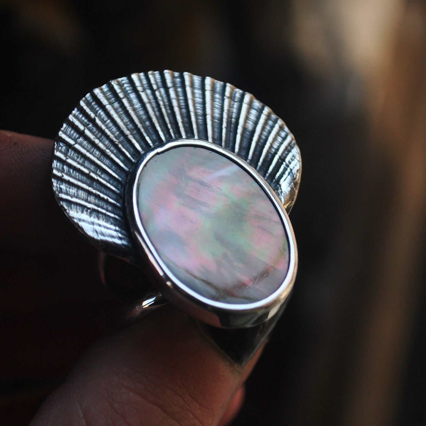 Size 10 - Crown of Shells - Rainbow Abalone