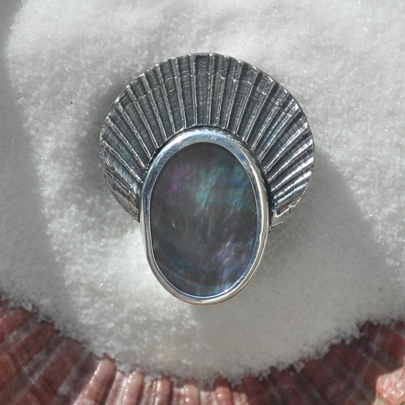 Size 7.25 - Can be stretched to a size 7.5 at request, Seashell Crown