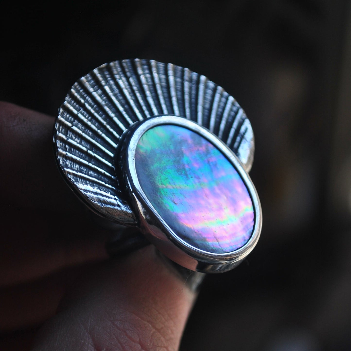 Size 7.25 - Can be stretched to a size 7.5 at request, Seashell Crown