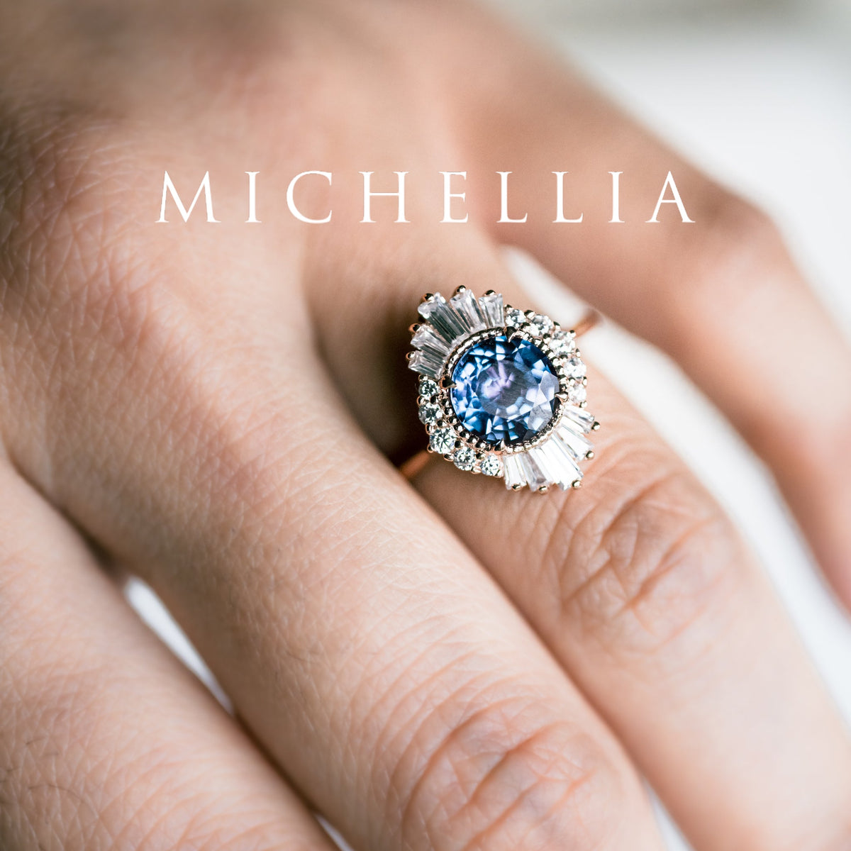 [Georgiana] Vintage Deco Duchess Ring in Lab Alexandrite