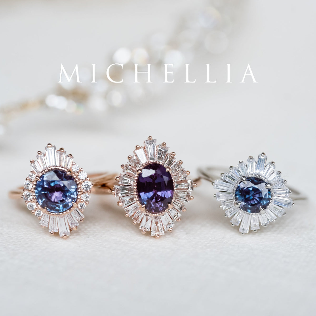 [Georgiana] Vintage Deco Duchess Ring in Lab Alexandrite