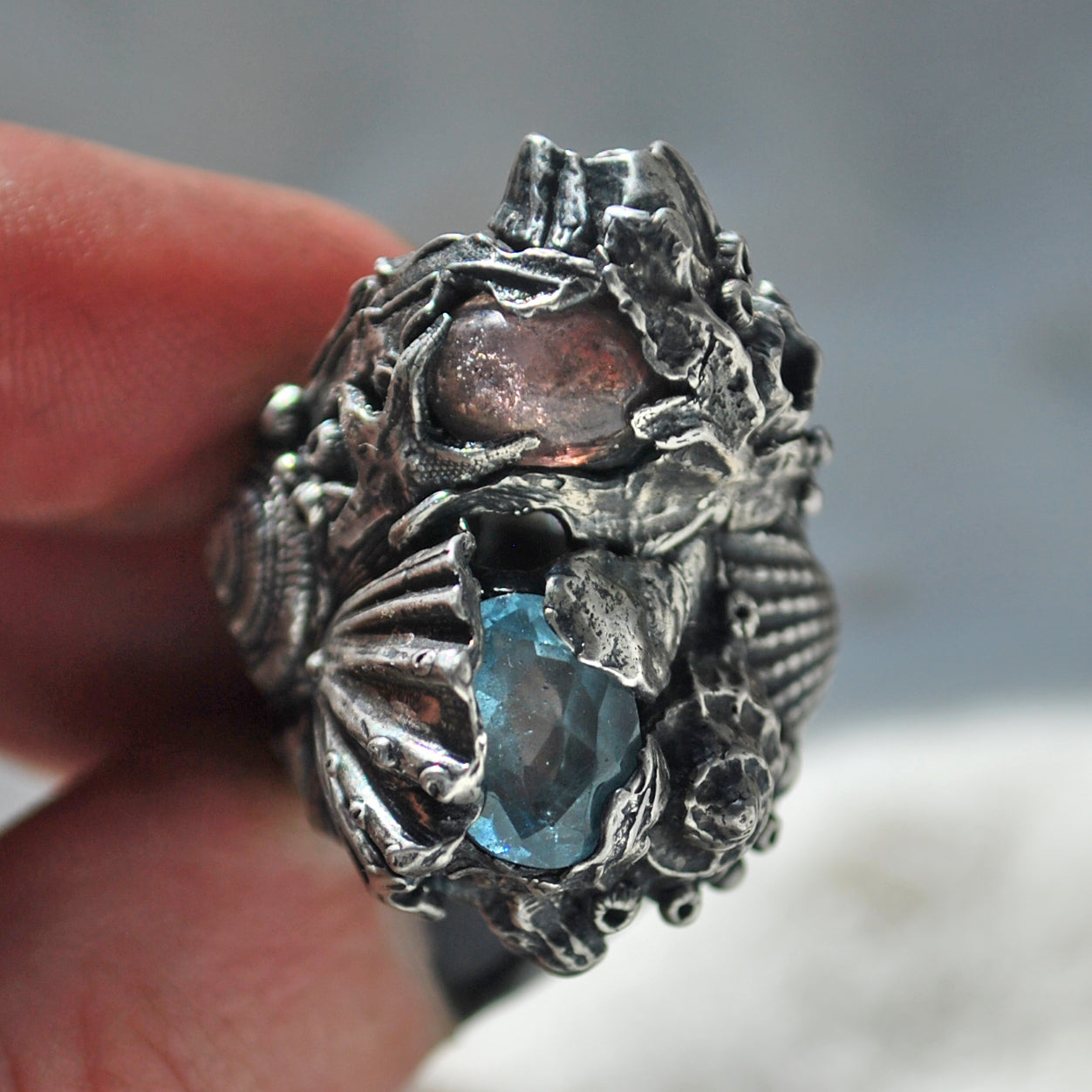 Size 8, Tidal Tower,Tourmaline & Topaz