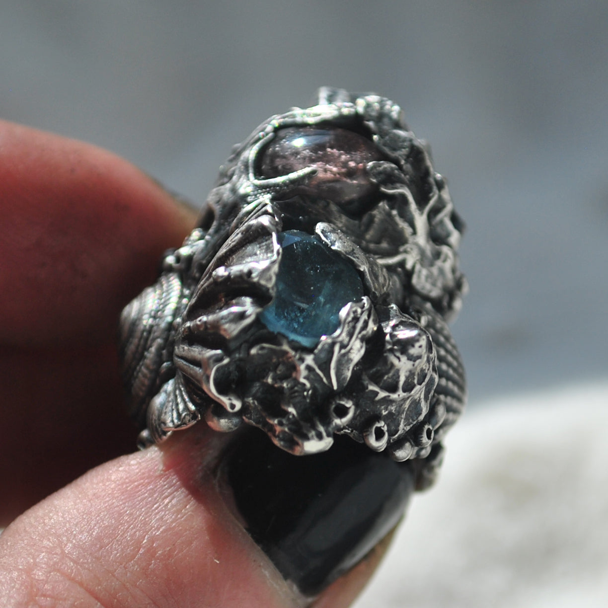 Size 8, Tidal Tower,Tourmaline & Topaz