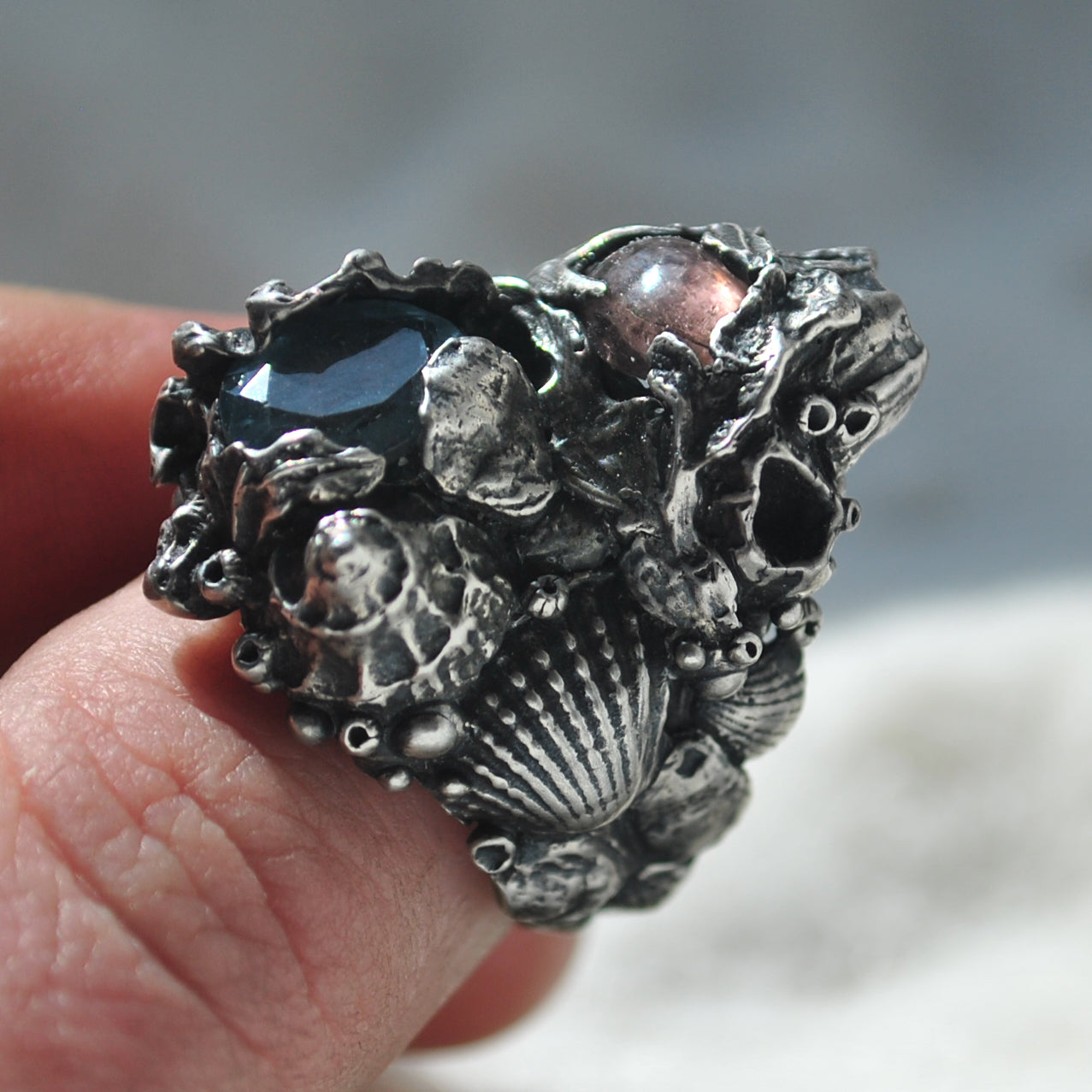 Size 8, Tidal Tower,Tourmaline & Topaz