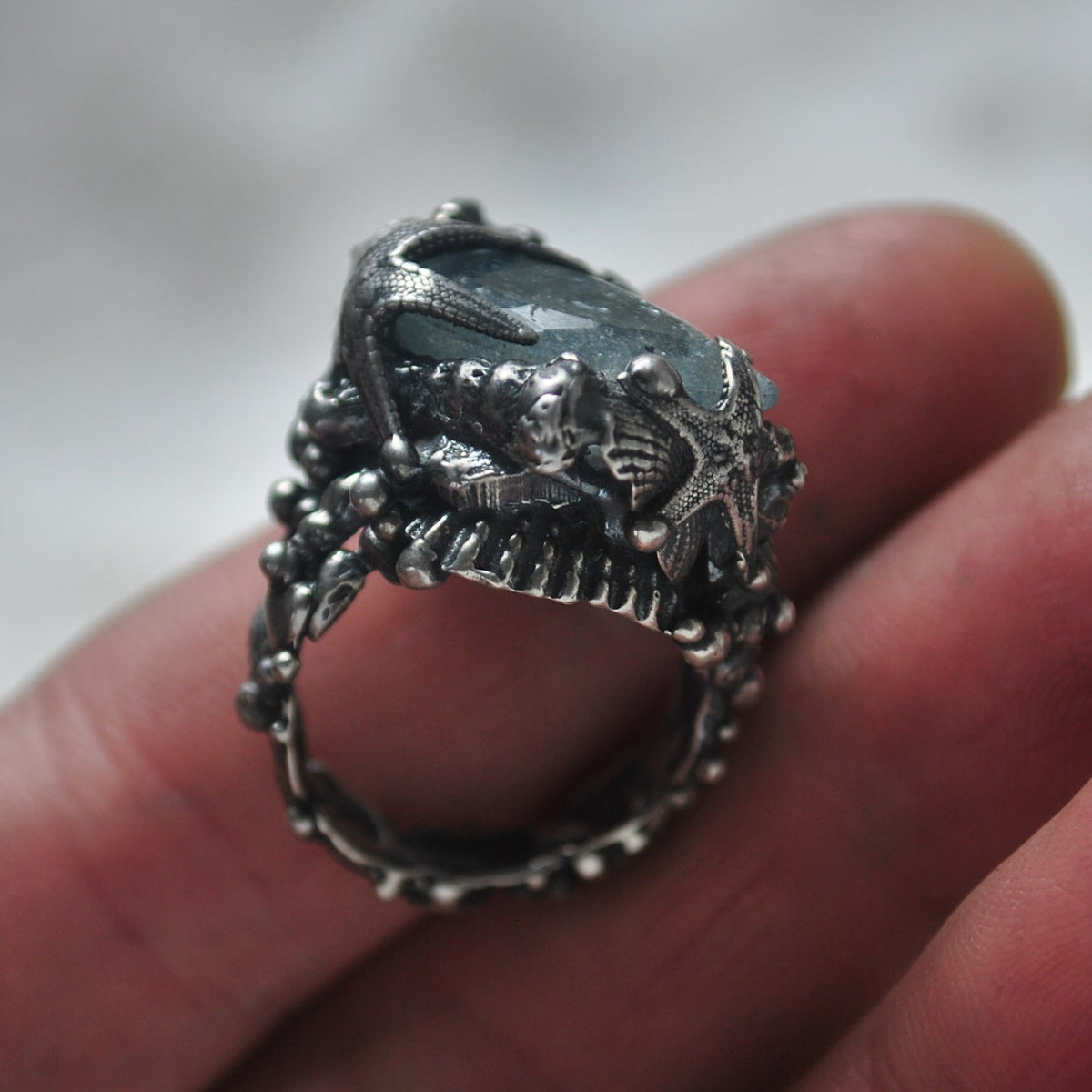Size 6, Tidal Tower, Aquamarine