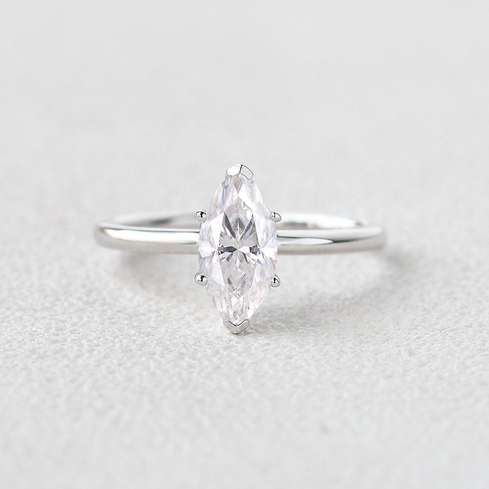 Grace’s Classic | 1.0CT Marquise Diamond Solitaire Engagement Ring