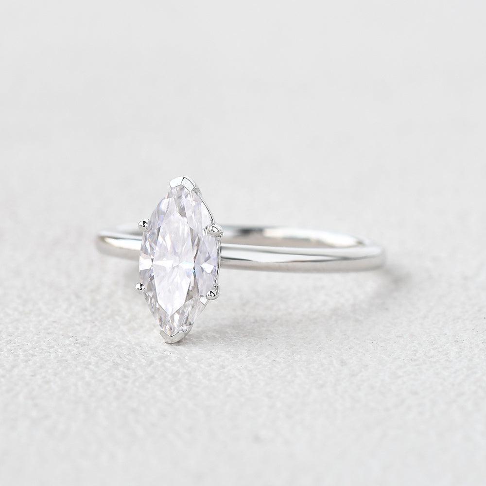 Grace’s Classic | 1.0CT Marquise Diamond Solitaire Engagement Ring