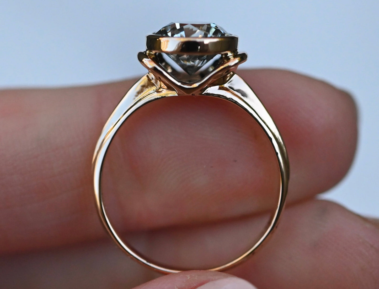 Solitaire 14k Gold Ring Setting - Made To Order