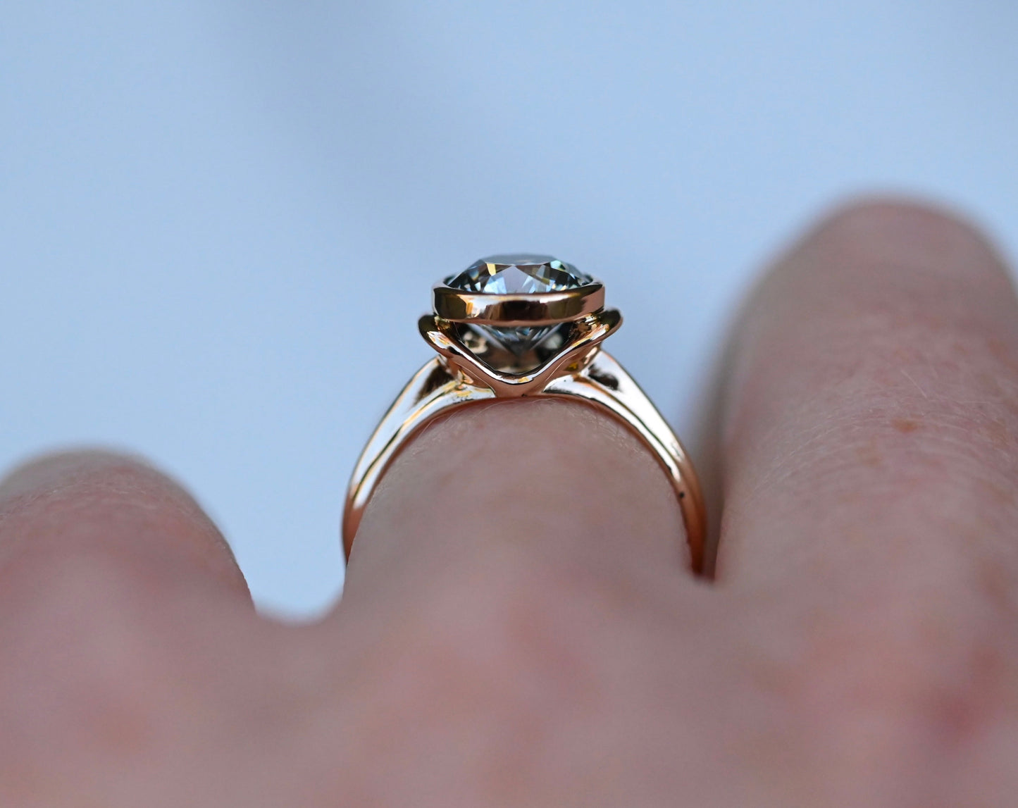 Solitaire 14k Gold Ring Setting - Made To Order
