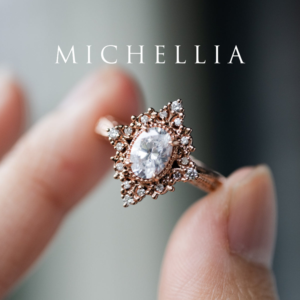 [Marietta] IGI Certified Diamond Belle Époque Oval Diamond Engagement Ring, One of A Kind